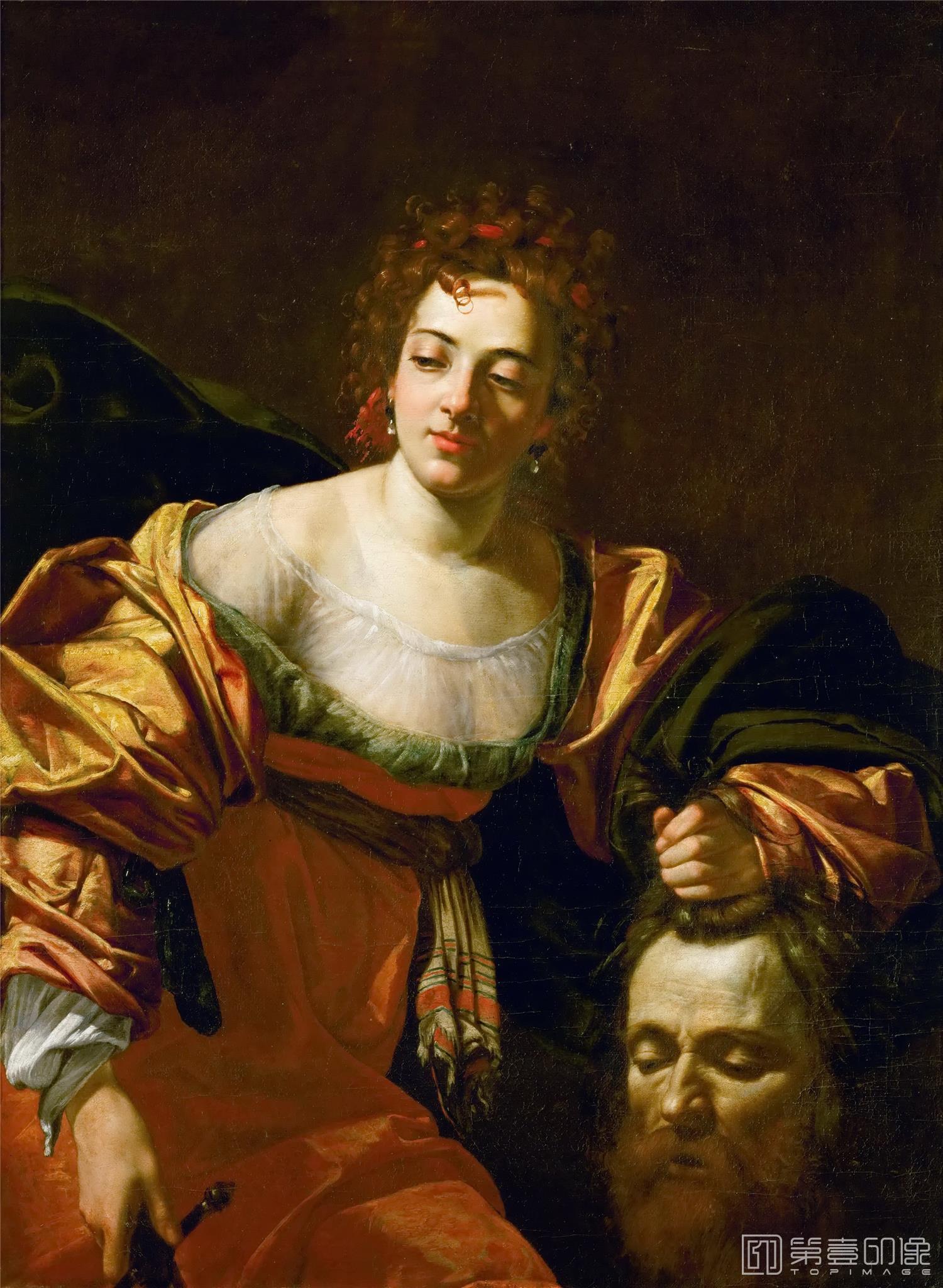 油画-奥地利维也纳艺术史博物馆-Simon Vouet Judith with the head of Holofernes-713